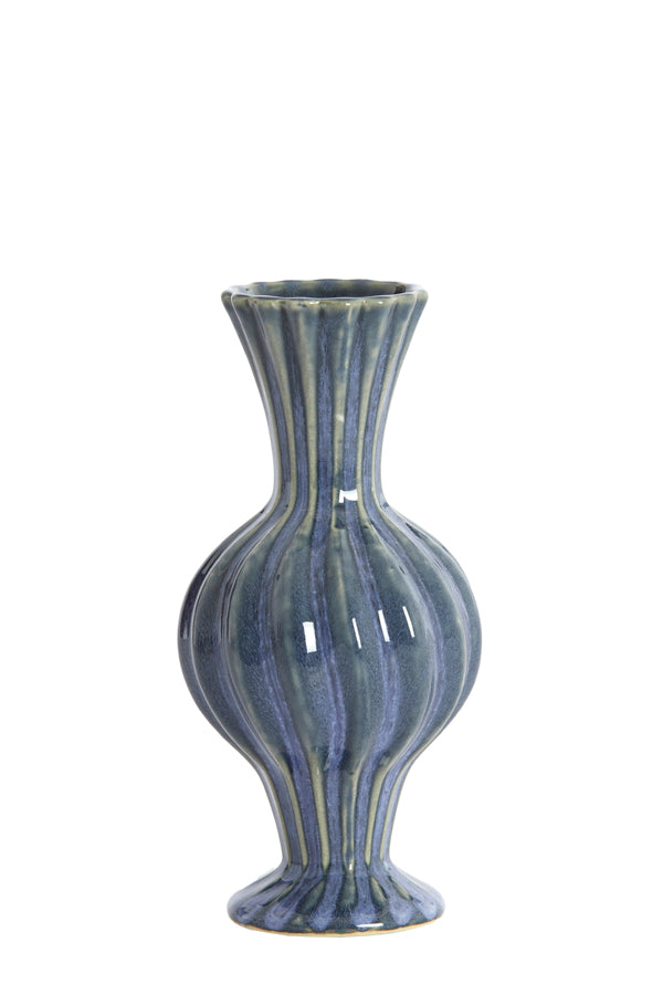 Light & Living Accessories Vase 8,5x17 cm SAVI ceramics blue-purple House of Isabella UK
