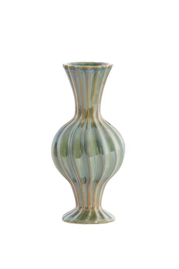 Light & Living Accessories Vase 8,5x17 cm SAVI ceramics olive green House of Isabella UK