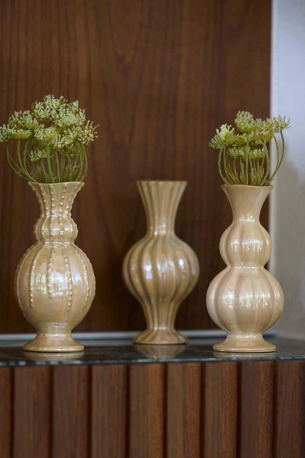 Light & Living Accessories Vase 8,5x17 cm SAVI ceramics sand House of Isabella UK