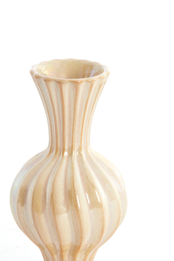 Light & Living Accessories Vase 8,5x17 cm SAVI ceramics sand House of Isabella UK