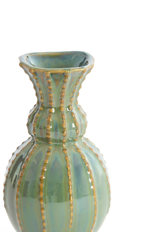 Light & Living Accessories Vase 8,5x17 cm SORREL ceramics dark green House of Isabella UK