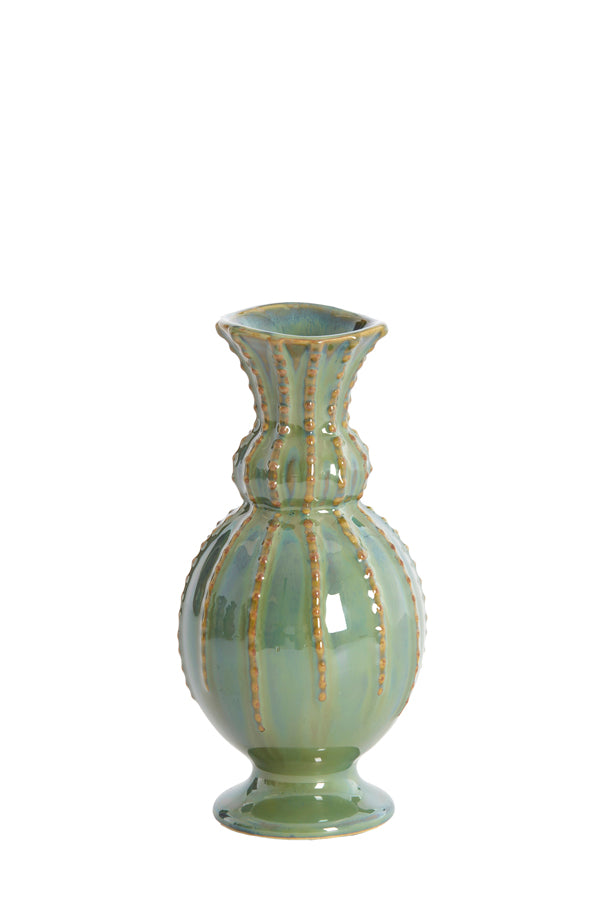 Light & Living Accessories Vase 8,5x17 cm SORREL ceramics dark green House of Isabella UK