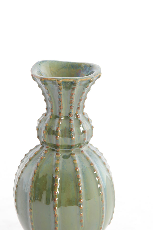 Light & Living Accessories Vase 8,5x17 cm SORREL ceramics olive green House of Isabella UK