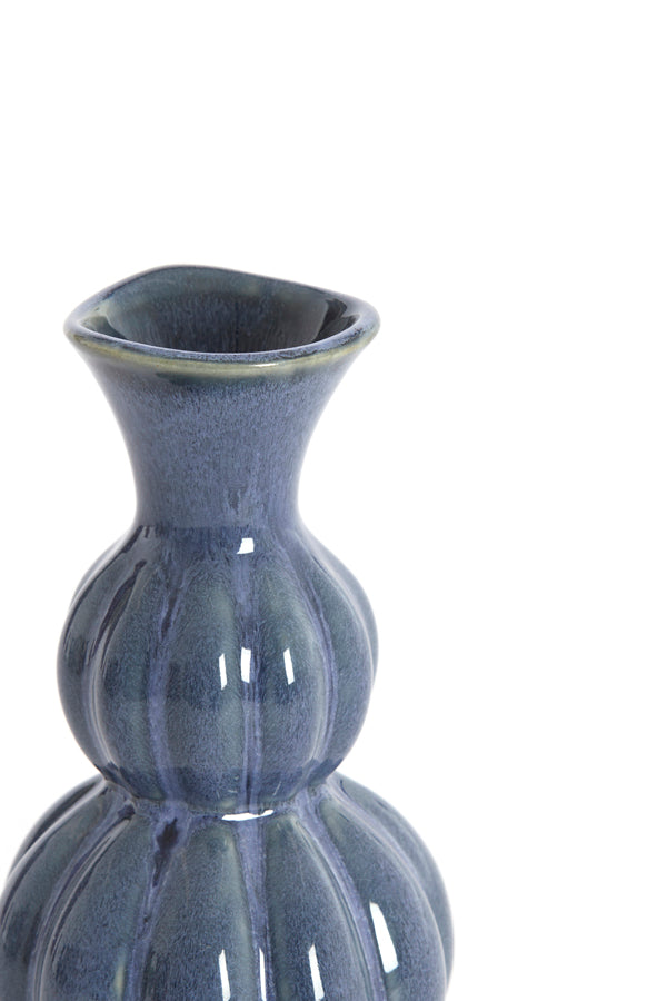 Light & Living Accessories Vase 8x17 cm NAIDA ceramics blue-purple House of Isabella UK