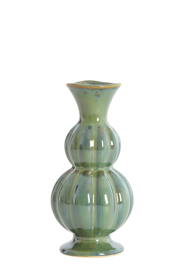 Light & Living Accessories Vase 8x17 cm NAIDA ceramics dark green House of Isabella UK