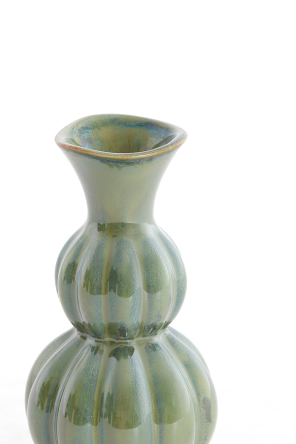 Light & Living Accessories Vase 8x17 cm NAIDA ceramics olive green House of Isabella UK