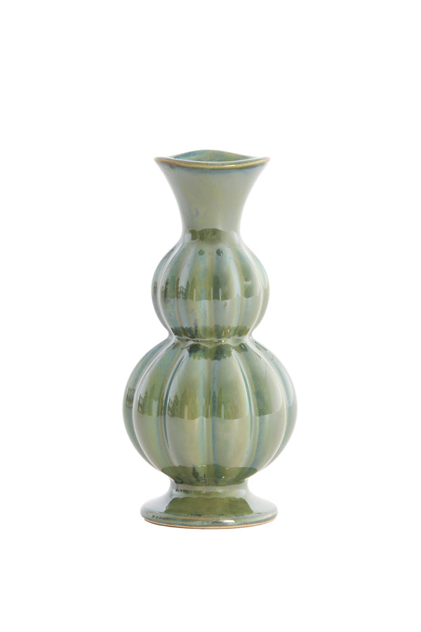 Light & Living Accessories Vase 8x17 cm NAIDA ceramics olive green House of Isabella UK