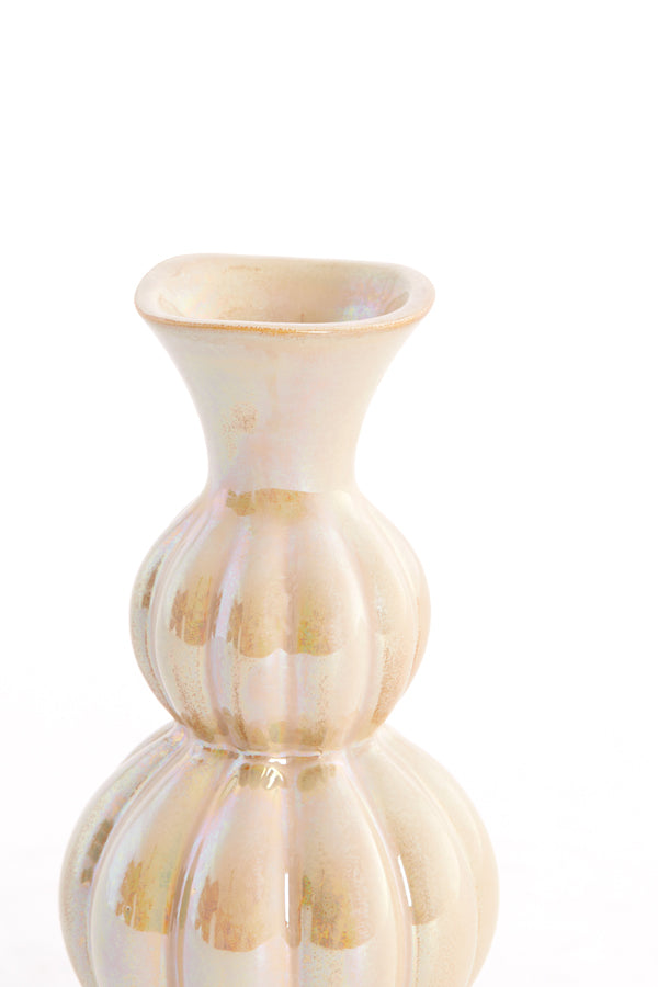 Light & Living Accessories Vase 8x17 cm NAIDA ceramics sand House of Isabella UK