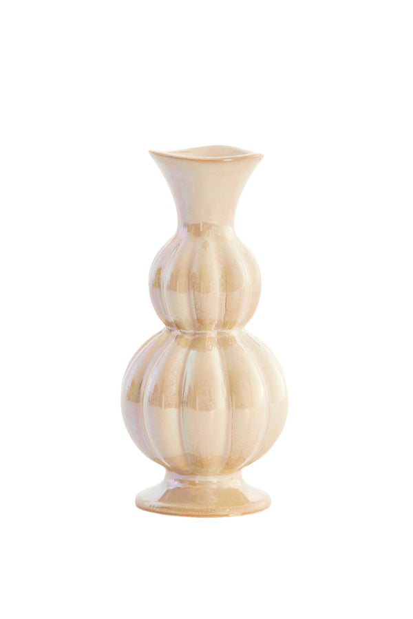 Light & Living Accessories Vase 8x17 cm NAIDA ceramics sand House of Isabella UK