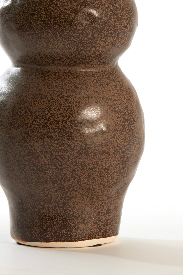 Light & Living Accessories Vase deco 10,5x19,5 cm ROGANO ceramics dark brown House of Isabella UK