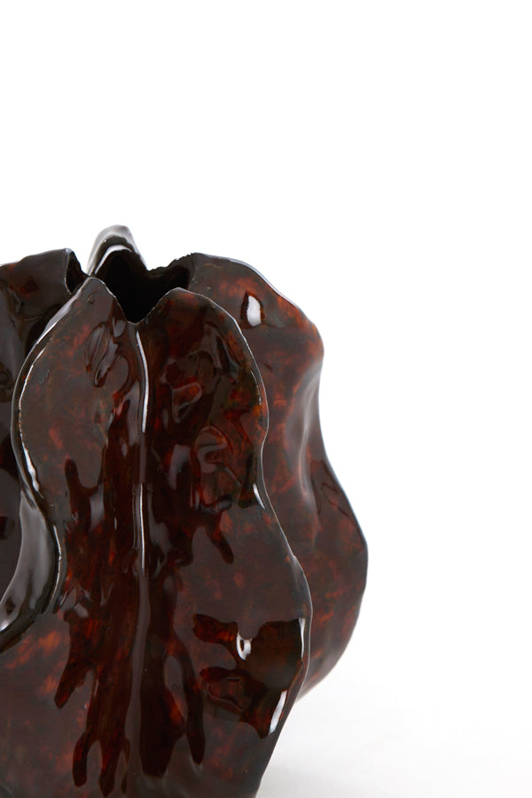 Light & Living Accessories Vase deco 10,5x9,5x11,5 cm IDRIJA ceramics dark brown House of Isabella UK