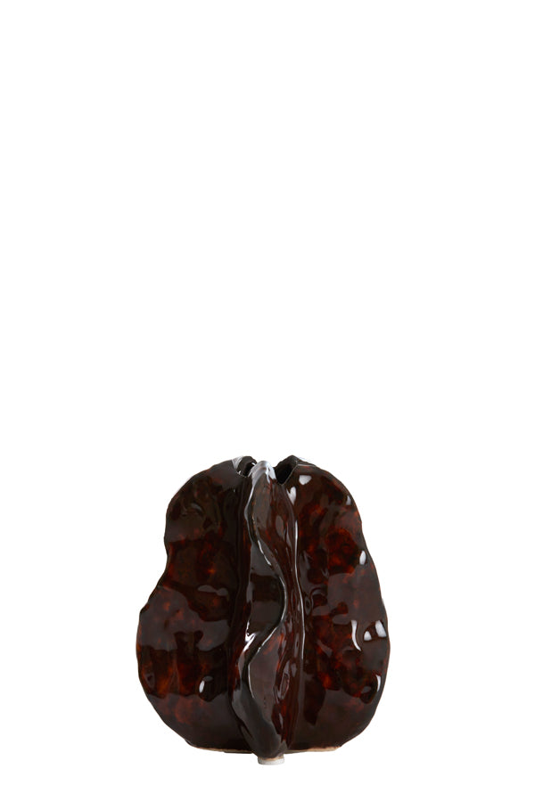Light & Living Accessories Vase deco 10,5x9,5x11,5 cm IDRIJA ceramics dark brown House of Isabella UK