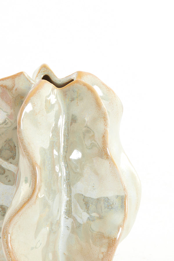 Light & Living Accessories Vase deco 10,5x9,5x11,5 cm IDRIJA ceramics sand House of Isabella UK