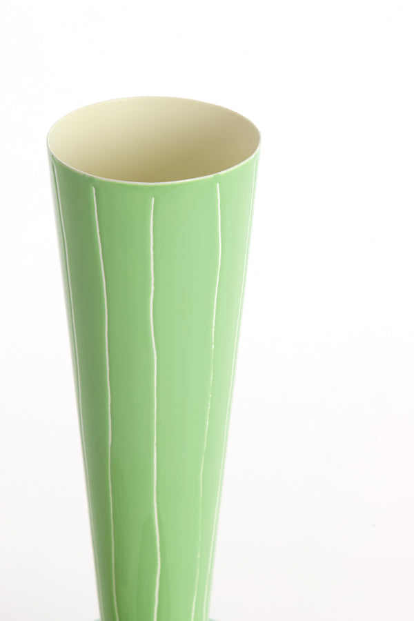 Light & Living Accessories Vase deco 10x30 cm TODI mint+cream House of Isabella UK