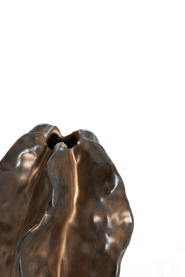 Light & Living Accessories Vase deco 11,5x10x13,5 cm IDRIJA ceramics dark brown House of Isabella UK