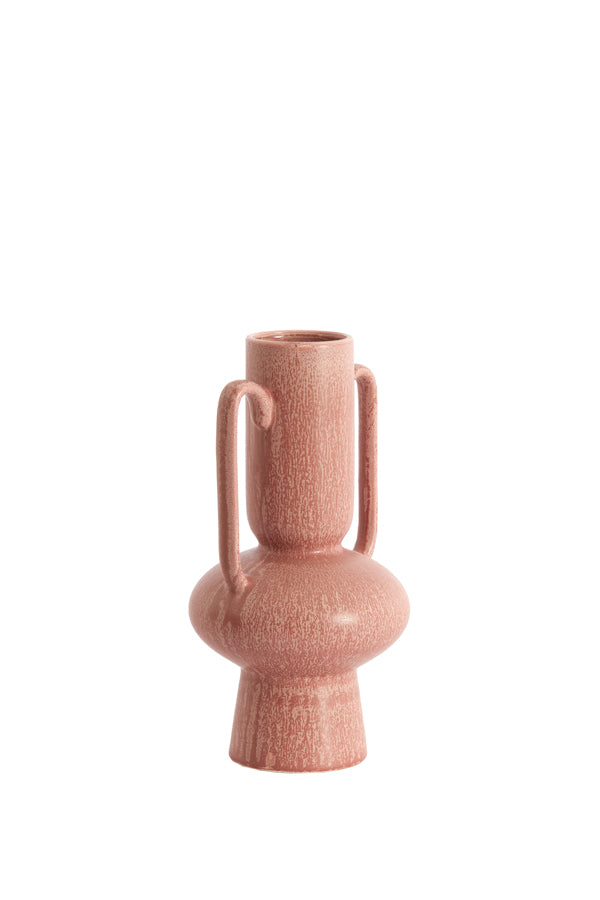 Light & Living Accessories Vase deco 11x21 cm OTARU ceramics coral-red House of Isabella UK