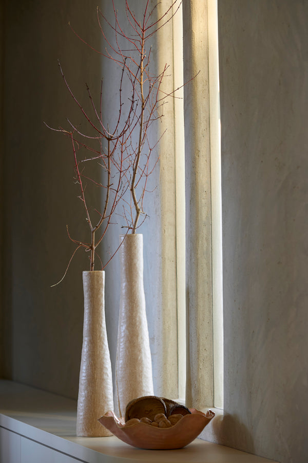Light & Living Accessories Vase deco 11x45 cm SETIMMO ceramics light brown House of Isabella UK