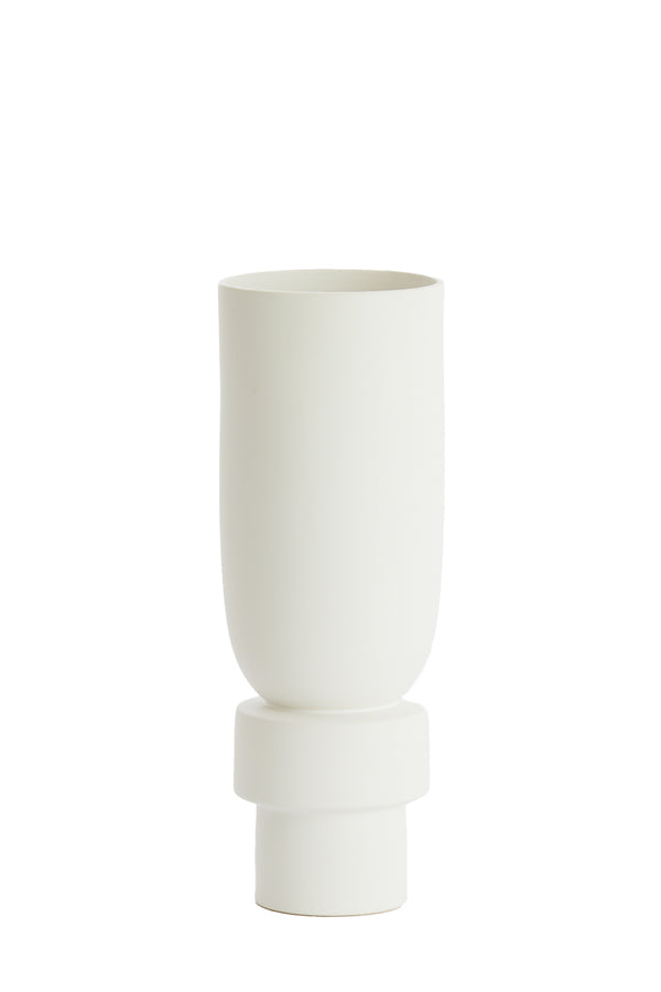 Light & Living Accessories Vase deco 12,5x35,5 cm ROSSIO matt white House of Isabella UK