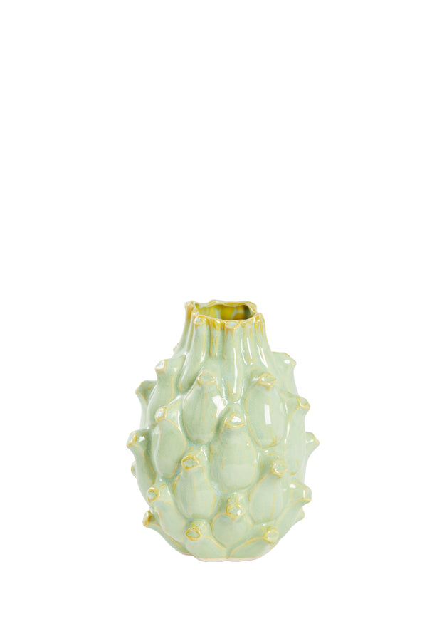 Light & Living Accessories Vase deco 12x16,5 cm TAYA ceramics yellow-green House of Isabella UK