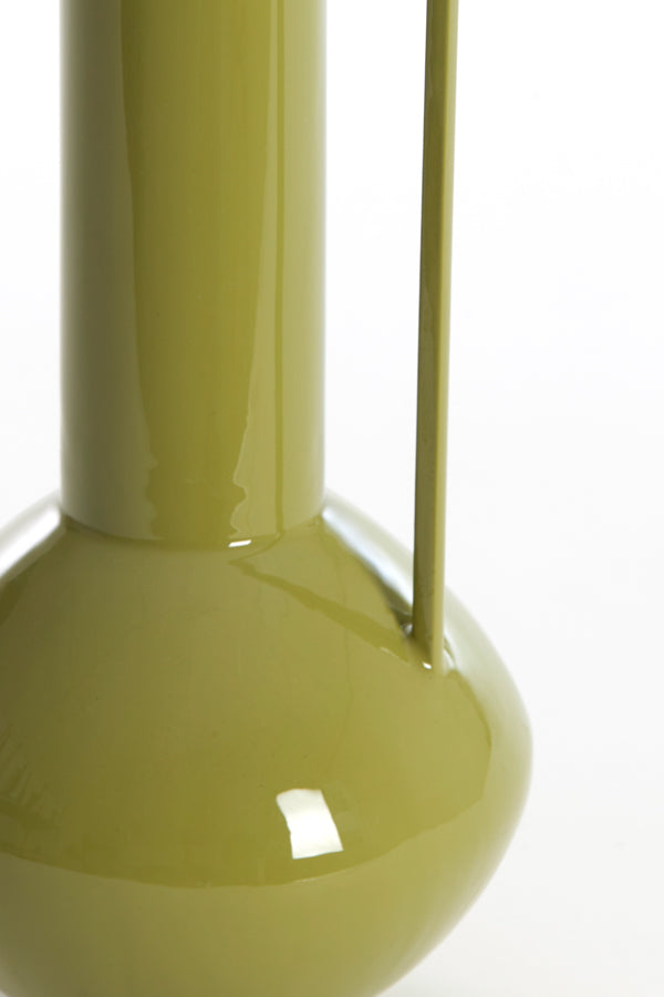 Light & Living Accessories Vase deco 12x28 cm PANZANO shiny olive green House of Isabella UK