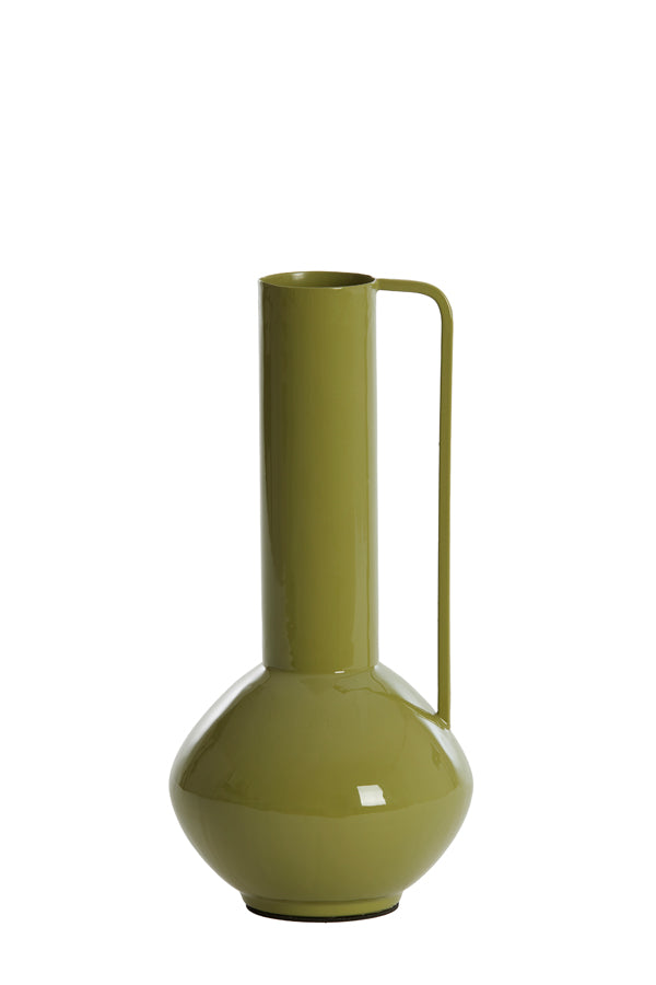 Light & Living Accessories Vase deco 12x28 cm PANZANO shiny olive green House of Isabella UK