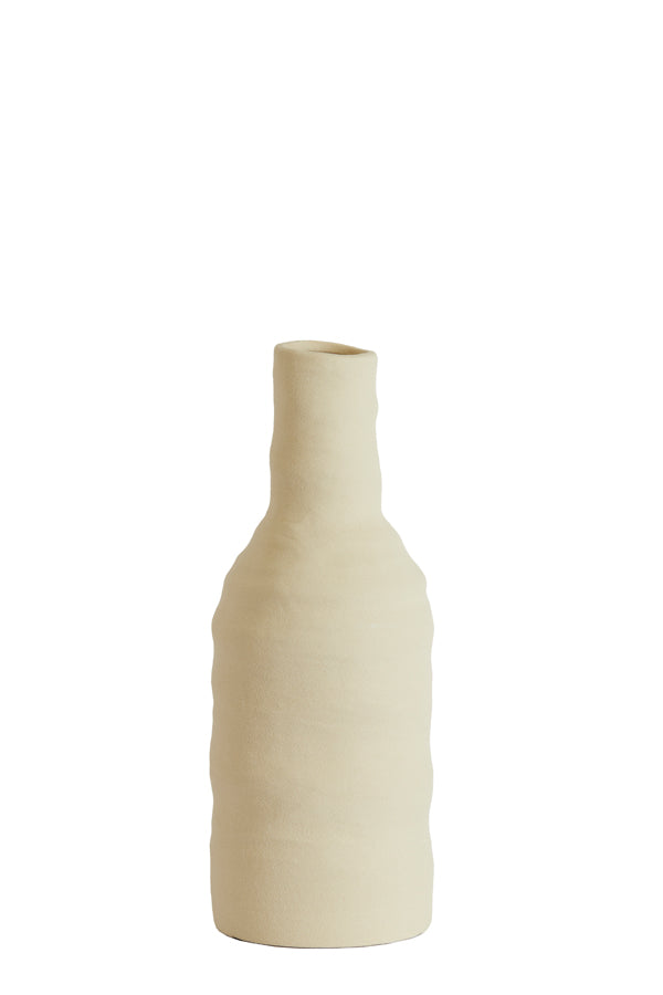 Light & Living Accessories Vase deco 12x31 cm SESTO ceramics matt cream House of Isabella UK