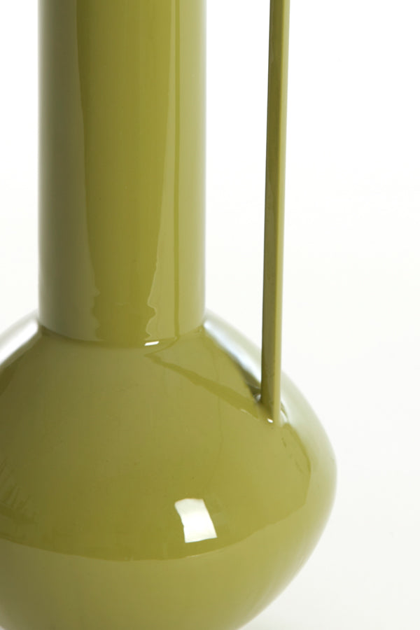 Light & Living Accessories Vase deco 12x33 cm PANZANO shiny olive green House of Isabella UK