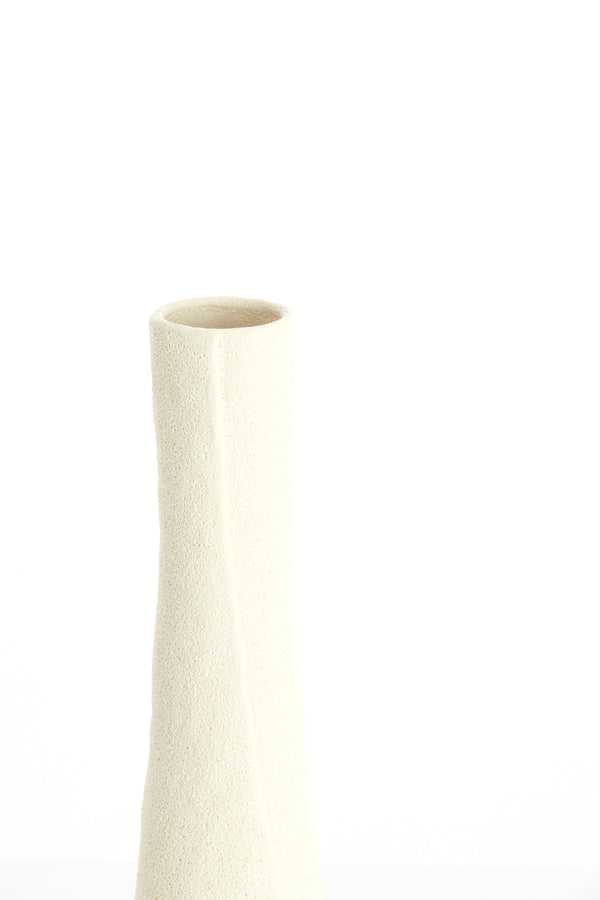 Light & Living Accessories Vase deco 12x55,5 cm SETIMMO ceramics matt cream House of Isabella UK