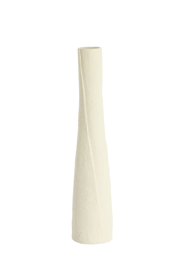 Light & Living Accessories Vase deco 12x55,5 cm SETIMMO ceramics matt cream House of Isabella UK