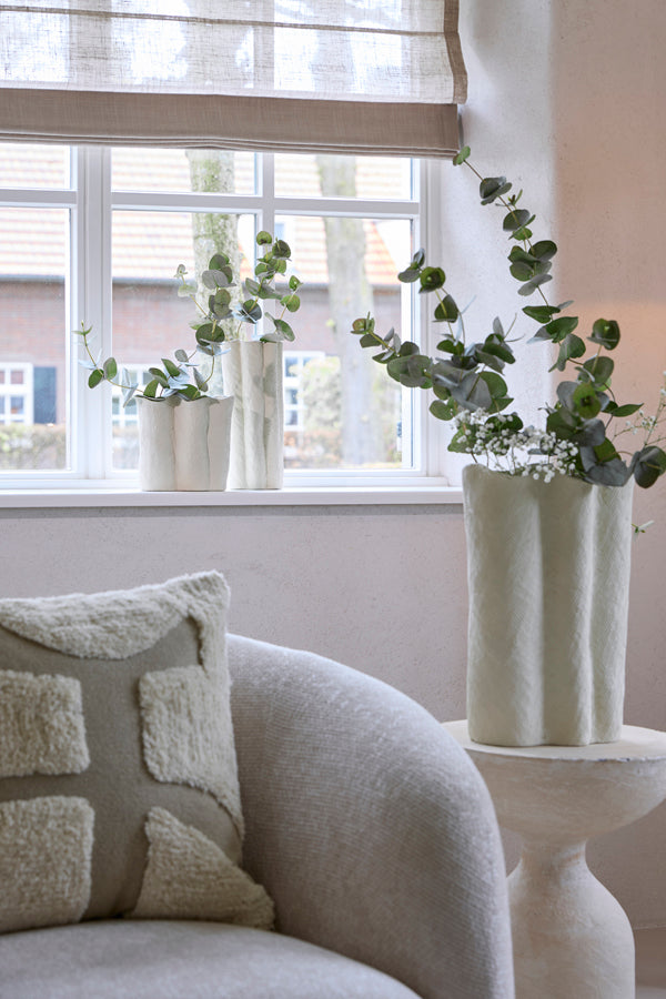 Light & Living Accessories Vase deco 12x9,5x30 cm FLOVILLA ceramics cream House of Isabella UK