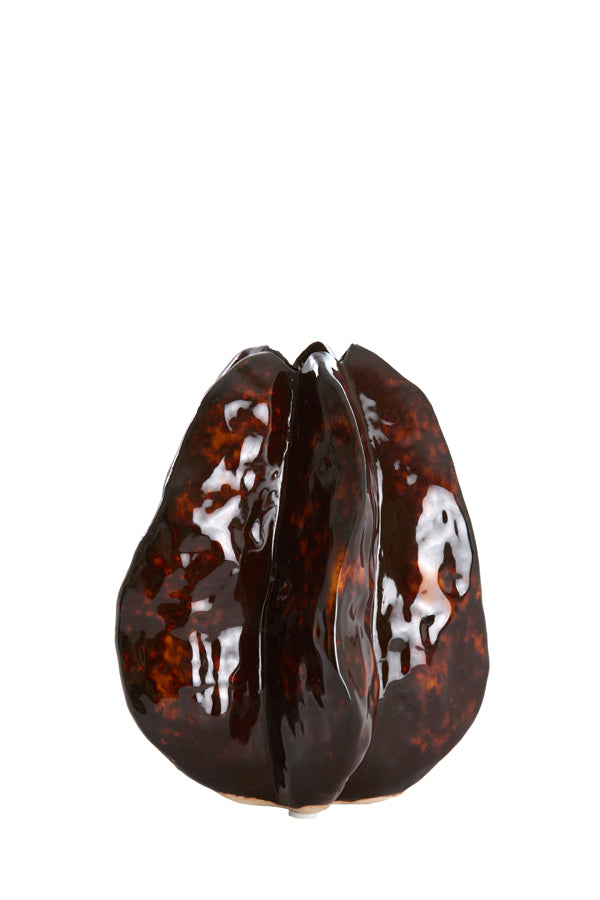 Light & Living Accessories Vase deco 13,5x12x16,5 cm IDRIJA ceramics dark brown House of Isabella UK