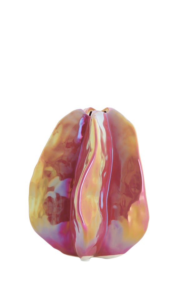 Light & Living Accessories Vase deco 13,5x12x16,5 cm IDRIJA ceramics dark pink House of Isabella UK