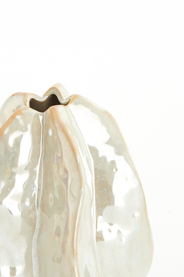 Light & Living Accessories Vase deco 13,5x12x16,5 cm IDRIJA ceramics sand House of Isabella UK
