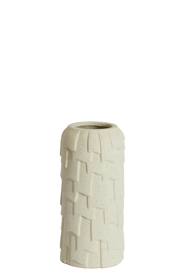 Light & Living Accessories Vase deco 13,5x28 cm LEIMA ceramics matt cream House of Isabella UK