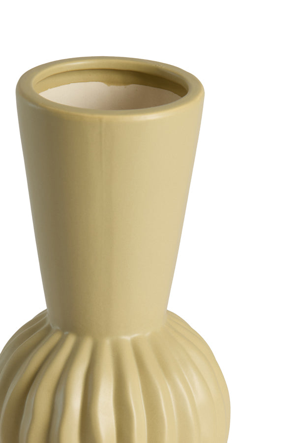 Light & Living Accessories Vase deco 13,5x33 cm SUZZARA ceramics light olive green House of Isabella UK