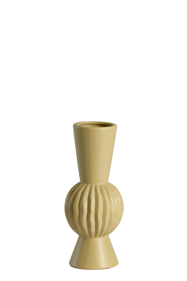 Light & Living Accessories Vase deco 13,5x33 cm SUZZARA ceramics light olive green House of Isabella UK