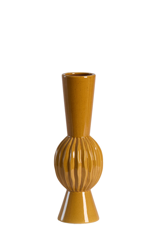 Light & Living Accessories Vase deco 13,5x40,5 cm SUZZARA ceramics cognac House of Isabella UK