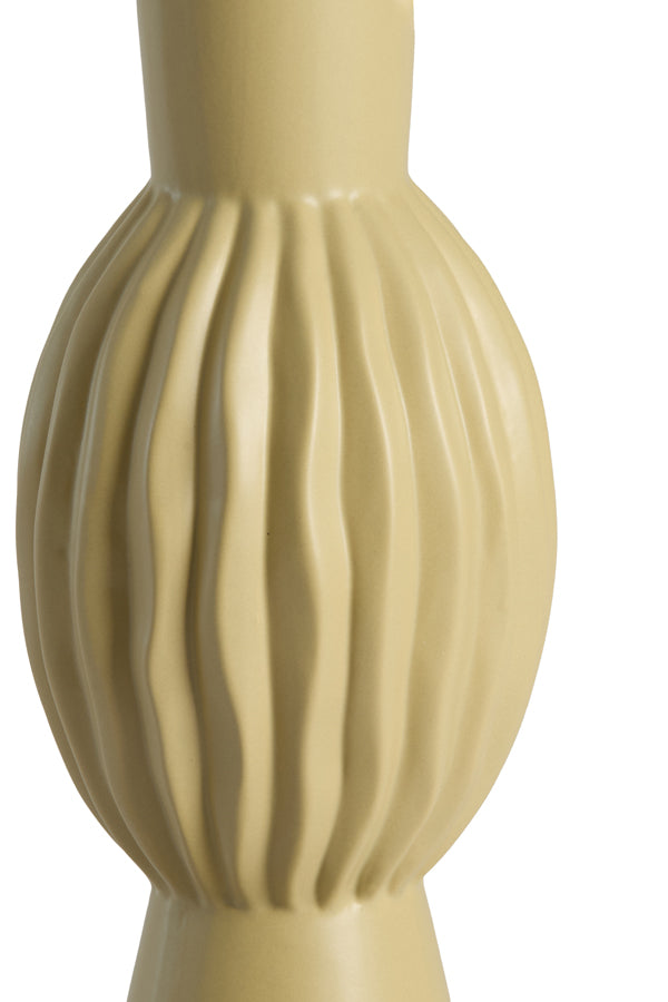 Light & Living Accessories Vase deco 13,5x40,5 cm SUZZARA ceramics light olive green House of Isabella UK