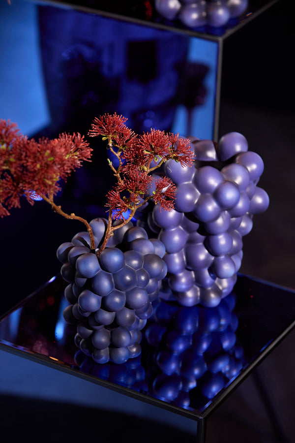 Light & Living Accessories Vase deco 13x12x15 cm GRAPES dark blue-purple House of Isabella UK