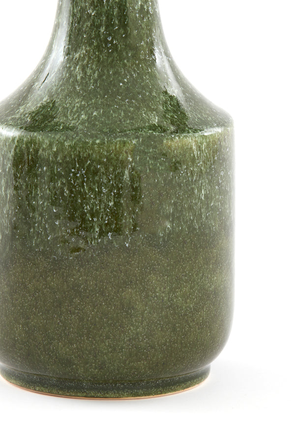 Light & Living Accessories Vase deco 13x28,5 cm TEZU ceramics shiny dark green House of Isabella UK