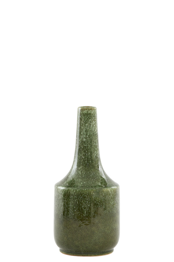 Light & Living Accessories Vase deco 13x28,5 cm TEZU ceramics shiny dark green House of Isabella UK