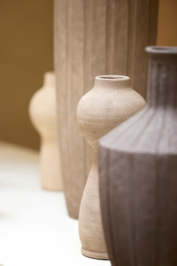 Light & Living Accessories Vase deco 13x34 cm YECLA ceramics taupe House of Isabella UK