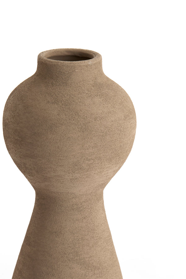 Light & Living Accessories Vase deco 13x34 cm YECLA ceramics taupe House of Isabella UK
