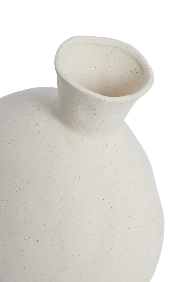 Light & Living Accessories Vase deco 14,5x10,5x21 cm BUGIBBA matt cream House of Isabella UK