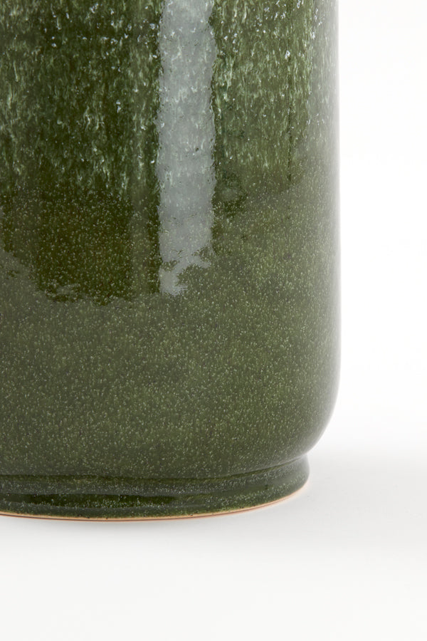 Light & Living Accessories Vase deco 14,5x35,5 cm TEZU ceramics shiny dark green House of Isabella UK