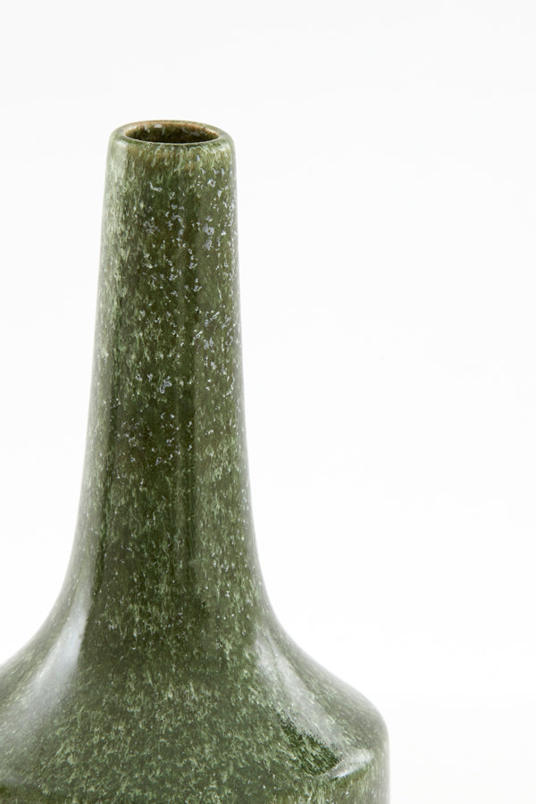 Light & Living Accessories Vase deco 14,5x35,5 cm TEZU ceramics shiny dark green House of Isabella UK
