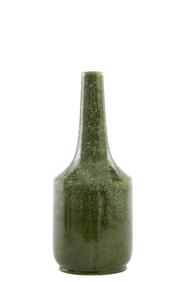 Light & Living Accessories Vase deco 14,5x35,5 cm TEZU ceramics shiny dark green House of Isabella UK