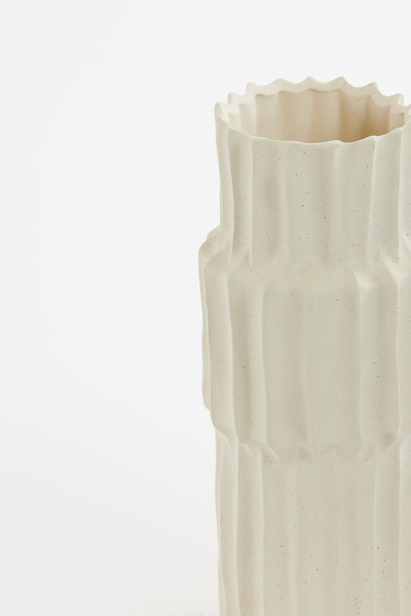 Light & Living Accessories Vase deco 14,5x36 cm LONGA ceramics cream House of Isabella UK