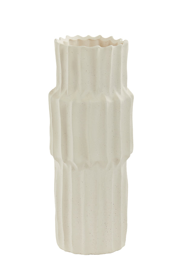 Light & Living Accessories Vase deco 14,5x36 cm LONGA ceramics cream House of Isabella UK