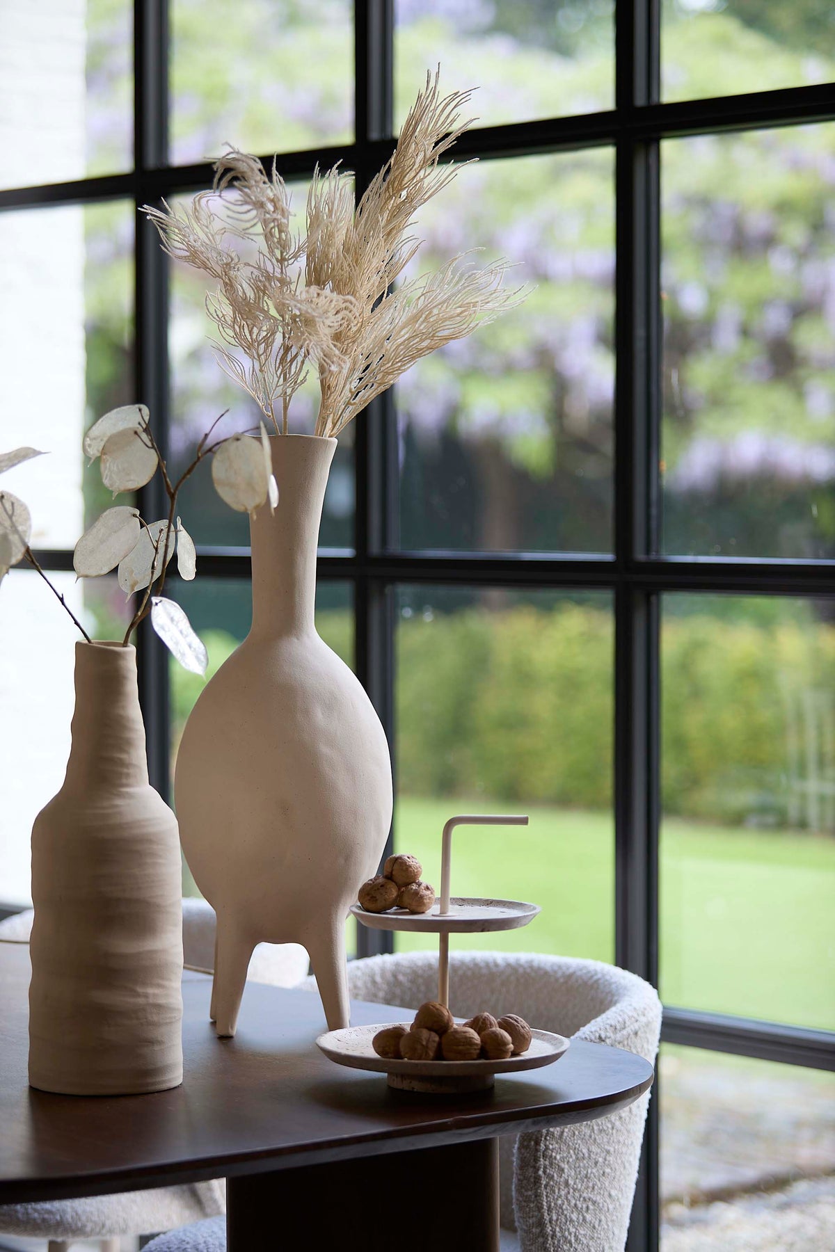 Light & Living Accessories Vase deco 14,5x42 cm SESTO ceramics matt cream House of Isabella UK